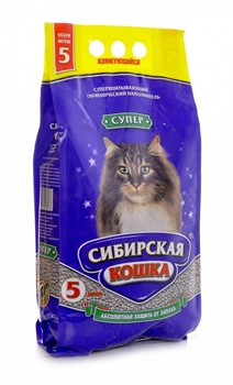 Сибирская кошка Супер Комкующийся наполнитель (крупные гранулы) - фото 12036