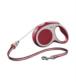 FLEXI Рулетка-тросдля собак до 20кг, 8м, красная (Vario M cord 8m red) - фото 18795