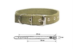 Yami-Yami Ошейник брезентовый, 2 слоя, 35-45 х 2см - фото 22766