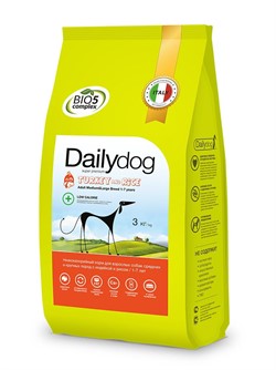 "Dailydog ADULT MEDIUM&LARGE BREED Low Calorie Turkey and Rice для взрослых собак средних и крупных пород низкокалорийный с индейкой и рисом - фото 27841