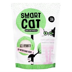 SMART CAT Силикагелевый наполнитель для чувствительных кошек (без аромата) - фото 28179
