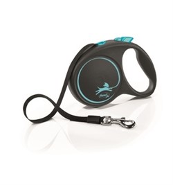FLEXI Рулетка-ремень для собак до 50кг, 5м,   (Black Design L Tape 5m ) *с - фото 29010