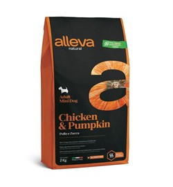 Alleva Natural Adult Chicken & Pumpkin Mini с курицей и тыквой для собак миниатюрных пород - фото 32190