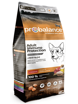 ProBalance Immuno Adult Корм сухой для взрослых собак с говядиной, 15 кг - фото 35977