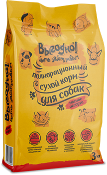 Выгодно Сухой полнорационный корм для собак крупных пород «МЯСНОЕ ассорти» - фото 38549