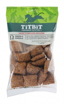 TiTBiT Золотая коллекция: начос в мясной обсыпке для собак 75 гр - фото 39065