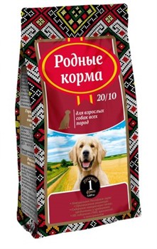 РОДНЫЕ КОРМА сухой корм для взрослых собак всех пород 24/11 - фото 39408