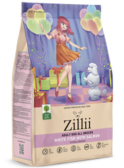 ZILLII Adult Dog Сухой корм для взрослых собак Белая Рыба с Лососем - фото 40275