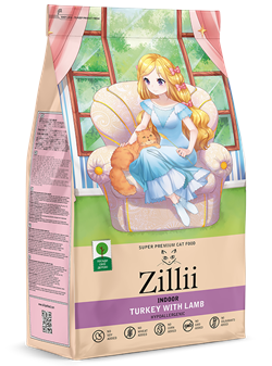 ZILLII Indoor Adult Cat Сухой корм для взрослых кошек живущих в помещении Индейка с Ягнёнком - фото 40283