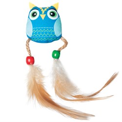 Игрушка для кошек "Совенок с перьями", 55/150мм - фото 44101