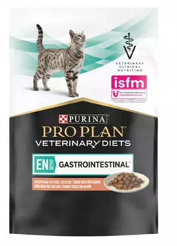 PRO PLAN® VETERINARY DIETS EN GASTROINTESTINAL ДЛЯ КОШЕК ПРИ РАССТРОЙСТВАХ ПИЩЕВАРЕНИЯ, С ЛОСОСЕМ (10*85гр) - фото 44960