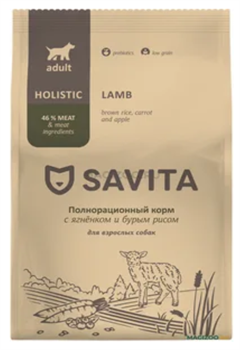 SAVITA  корм для взрослых собак с ягненком и бурым рисом - фото 44964