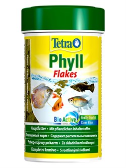 TetraPhyll корм для всех видов рыб растительные хлопья 100 мл - фото 55996