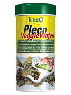 TetraPleco Veggie Wafers корм-пластинки с добавлением цуккини для донных рыб 250 мл - фото 56022
