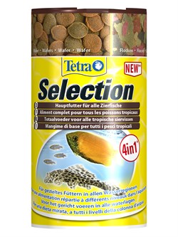 TetraSelection корм для всех видов рыб "4 вида" хлопья/чипсы/гранулы 100 мл - фото 56135