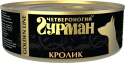 Четвероногий Гурман Golden консервы д/собак Кролик натуральный в желе 100г - фото 6747