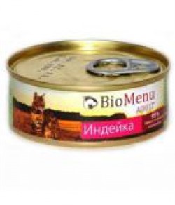 Био Меню 74060 кон.д/кошек паштет с Индейкой 100г - фото 8648