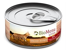 Био Меню 74121 кон.д/котят паштет Мясное ассорти 100г