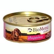 Био Меню консервы д/щенков Индейка