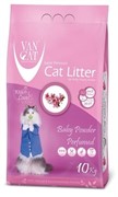 VAN CAT Комкующийся наполнитель без пыли с ароматом Детской присыпки, пакет (Baby Powder)