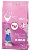 VAN CAT Комкующийся наполнитель без пыли с ароматом Детской присыпки, пакет (Baby Powder)