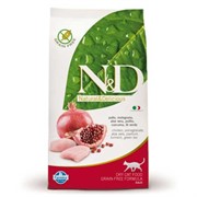 FARMINA N&D PRIME GF Сухой беззерновой корм для взрослых кошек с курицей и гранатом Adult Cat Chicken&Pomegranate