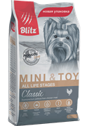 BLITZ Classic ADULT MINI&TOY BREEDS корм для собак миниатюр и мелких пород пород
