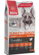 BLITZ ADULT Turkey & Barley корм для собак