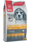 BLITZ Classic PUPPI Chicken &Rice корм для щенков