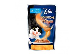 ФЕЛИКС Sensations корм для кошек кусочки в удивительном соусе треска/томаты пакетик 75гр