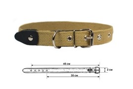 Yami-Yami Ошейник брезентовый, 1 слой, 37-47 х 2см