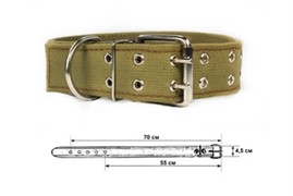 Yami-Yami Ошейник брезентовый, 2 слоя, 55-70 х 4,5см