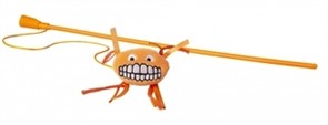 Rogz Плюшевая игрушка-дразнилка Flossy Grinz с кошачьей мятой, оранжевая