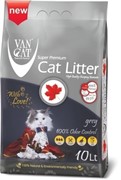 VAN CAT Комкующийся наполнитель с активированным углем, без пыли, 10 л, пакет (Grey) 8,8 кг