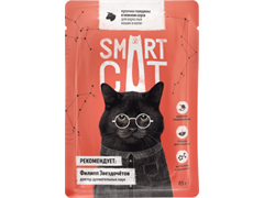 Smart Cat Паучи для взрослых кошек и котят, кусочки ГОВЯДИНЫ в нежном соусе, 85 г