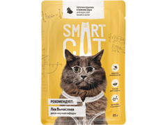 Smart Cat Паучи для взрослых кошек и котят: кусочки КУРОЧКИ в нежном соусе, 85 г