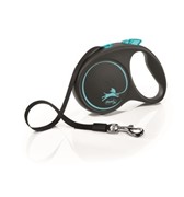 FLEXI Рулетка-ремень для собак до 50кг, 5м,   (Black Design L Tape 5m ) *с