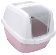 IMAC био-туалет для кошек MADDY 62х49,5х47,5h см, белый/нежно-розовый