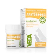 Лактобифид для кошек и собак, таблетки, №20
