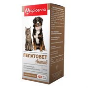 ГЕПАТОВЕТ АКТИВ суспензия оральная д/собак и кошек, фл.100мл+шприц-дозатор