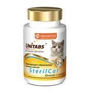 ЮНИТАБС SterilCat с Q10 Витамины для кастрированных котов и стерилизованных кошек, таблетки, № 120
