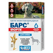 Барс Форте капли д/собак инсектоакарицидные в фипронил, 1,8мл, 4 пипетки