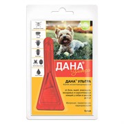 Дана Ультра капли на холку (для собак и щенков до 5 кг), 0,4мл