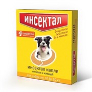 Инсектал капли от клещей и блох для собак 10-20 кг 1,5мл