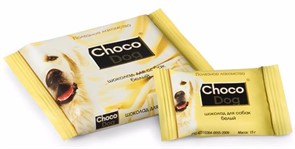 CHOCO DOG лакомство для собак белый шоколад 15 г