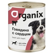 Organix консервы для собак, с говядиной и сердцем