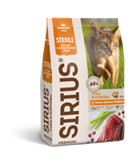 Сухой корм ТМ «SIRIUS» для взрослых стерилизованных кошек Утка с клюквой