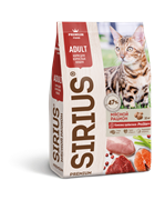 Сухой корм Sirius (Сириус) "Мясной рацион" для взрослых кошек
