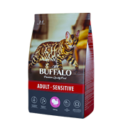 Сухой корм для кошек Mr.Buffalo ADULT SENSITIVE, индейка