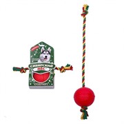 Сибирская кошка сибирский Пёс, игрушка для собак "Супермяч" на верёвке с двумя узлами